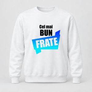 Pulover personalizat Cel mai bun frate, model albastru