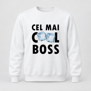 Pulover personalizat Cel mai cool boss