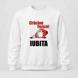 Pulover personalizat Craciun fericit iubita, model 1