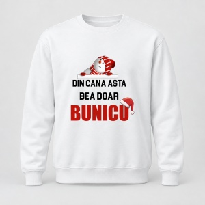Pulover personalizat Din cana asta bea doar bunicu, model craciun