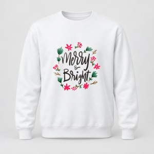 Pulover personalizat Merry & bright christmas