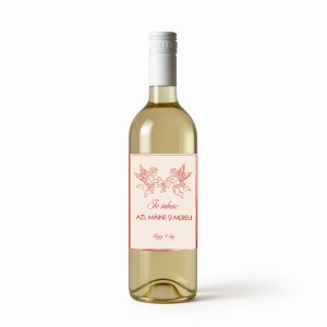 Vin personalizat Valentine’s Day cu mesaj de dragoste