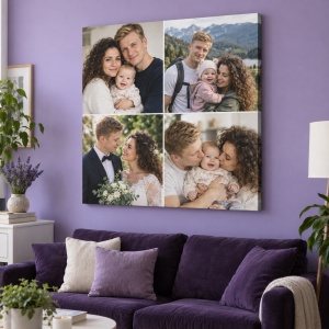 Tablou canvas colaj foto personalizat – exemplu de decor 7