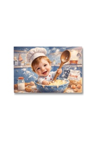 Tablou Canvas Personalizat – Baby Chef | Caricatură Bebeluș Bucătar