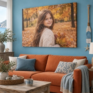 Tablou canvas personalizat cu fotografia copilului – exemplu de decor 10