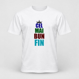 Tricou personalizat Cel mai bun fin, coroana multicolor