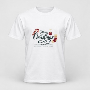 Tricou personalizat Merry christmas and happy new year, decoratiuni