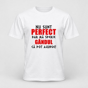 Tricou personalizat Nu sunt perfect dar ma sperie gandut ca pot ajunge