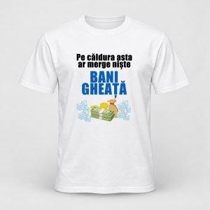 Tricou personalizat Pe caldura asta ar merge niste bani gheata