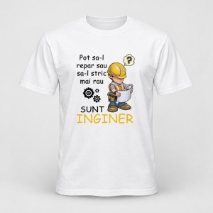 Tricou personalizat Pot sa l repar sau sa l stric mai rau, sunt inginer