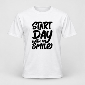 Tricou personalizat Start the day with a smile