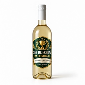 Vin alb personalizat – Șef de echipă – Om de nota 10
