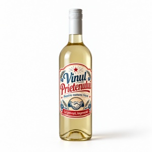 Vin alb personalizat – Vinul prietenului – Pentru oameni faini