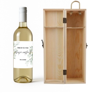 O întrebare specială merită un cadou special! Vin personalizat „Vreți să fiți nașii noștri?” + cutie premium din lemn — cea mai elegantă modalitate de a cere nășia.