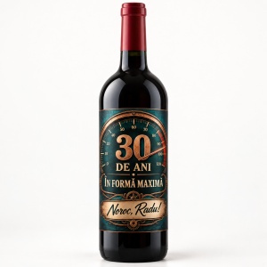 Vin personalizat aniversar – 30 de ani – În formă maximă
