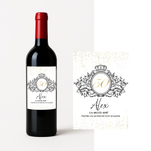 Pentru o aniversare cu adevărat specială: vin personalizat cu nume și orice vârstă! Elegant, premium și perfect pentru momentele care merită celebrate.