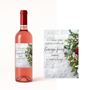 Surprinde-i pe cei dragi cu un cadou rafinat: vin alb personalizat de Crăciun, cu mesaj și nume la alegere. Elegant, festiv și plin de magie!