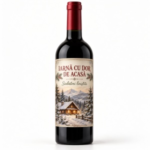 Vin personalizat de Crăciun – Iarnă cu dor de acasă