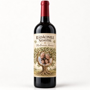 Vin personalizat pentru bunici – Rădăcinile noastre | Cu poză