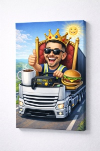 Cadou pentru șofer de TIR – tablou canvas „Regele șoselelor”