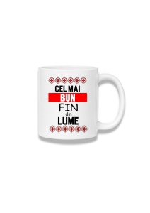 Cană ceramică 380 ml – Cel mai bun fin din lume – motive roșii