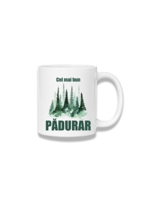 Cană ceramică 380 ml – Cel mai bun pădurar – pădure