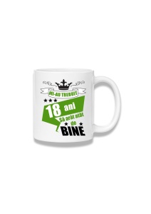 Cană ceramică 380 ml – Mi-au trebuit 18 ani să arăt atât de bine – verde