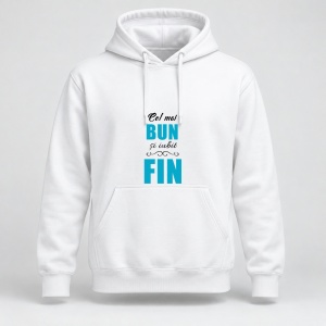 Hanorac personalizat Cel mai bun si iubit fin, model albastru