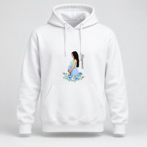Hanorac personalizat Pregnant woman, happiness blue