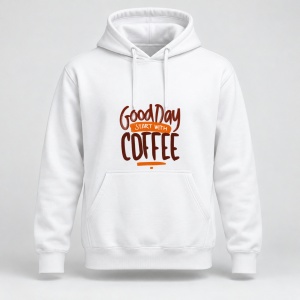 Hanorac personalizat Set 2 tablouri cu mesaj, good days start with coffee, negru model 3 22
