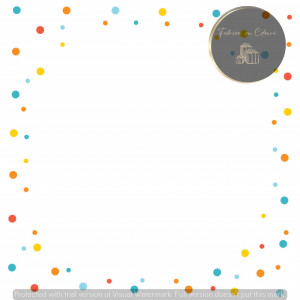 Invitație Botez B370 - Confetti Multicolor