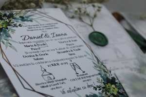 Invitație nuntă Cu sigiliu verde zmarald - Img 4