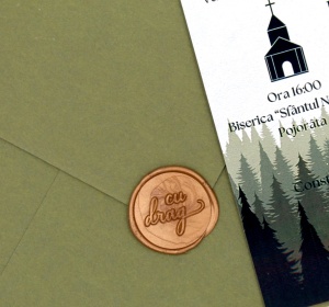 invitatie-nunta-forest-cu-plic-olive