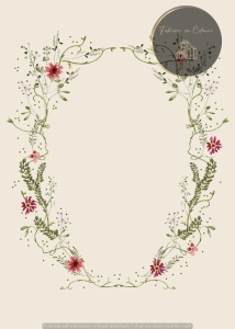 Invitație nuntă vintage florală