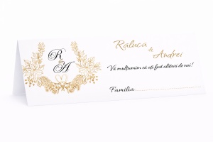 Plic pentru bani nuntă elegant auriu | Plic de bani personalizat
