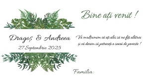 Plic pentru bani nuntă verde cu frunze decorative dense personalizat | Plic pentru dar elegant greenery modern - Img 2