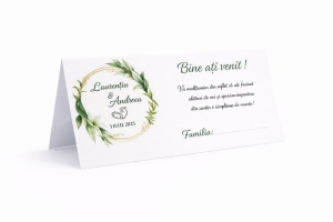 Plic pentru bani nuntă verde floral | Plic de bani/dar elegant