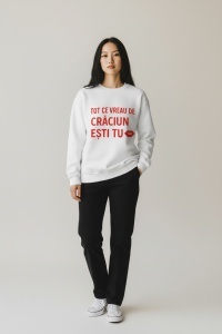 Pulover Crăciun roșu – „Tot ce vreau de Crăciun ești tu” – model romantic pentru cupluri - Img 2