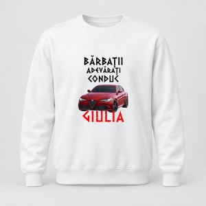 Pulover personalizat Barbatii adevarati conduc alfa romeo giulia