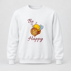 Pulover personalizat Be happy albina
