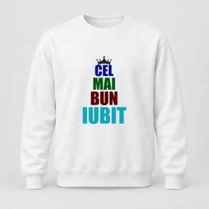 Pulover personalizat Cel mai bun iubit, coroana multicolor