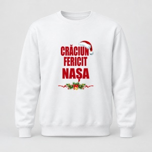 Pulover personalizat Craciun fericit nasa, model 4