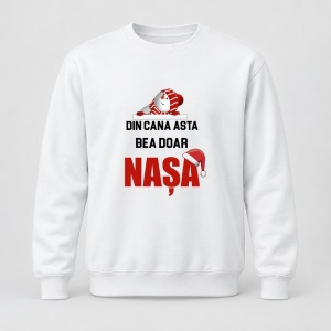 Pulover personalizat Din cana asta bea doar nasa, model craciun