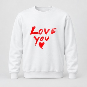 Pulover personalizat Love you, watercolor