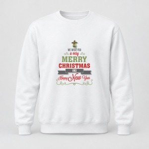 Pulover personalizat We wish you a very merry christmas and happy new year