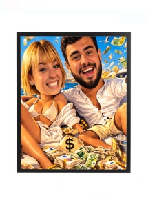 Rama foto personalizata cu poza – cadou cuplu lux, vacanta si bani 2026