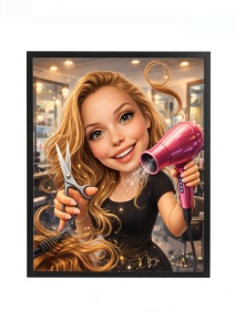 Rama foto personalizata cu poza – cadou hairstylist, coafor salon infrumusetare