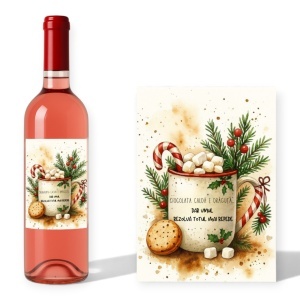 Sticlă Personalizată de Crăciun „Ciocolata Caldă e Drăguță” – Cadou Amuzant cu Model Festiv