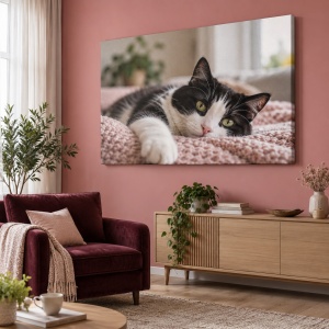Tablou canvas personalizat cu animalul de companie – exemplu de decor 4