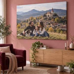 Tablou canvas personalizat cu fotografia din vacanță – exemplu de decor 4